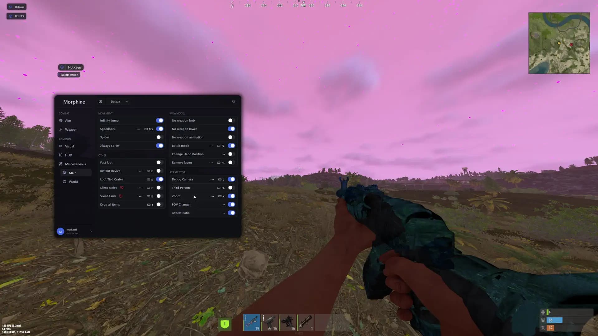 Чит Morphine для Rust